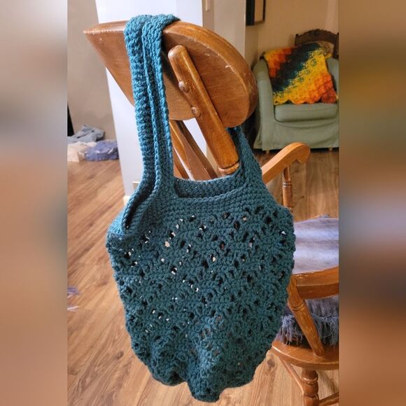 Handmade crochet tote bag - Picture 1 of 4